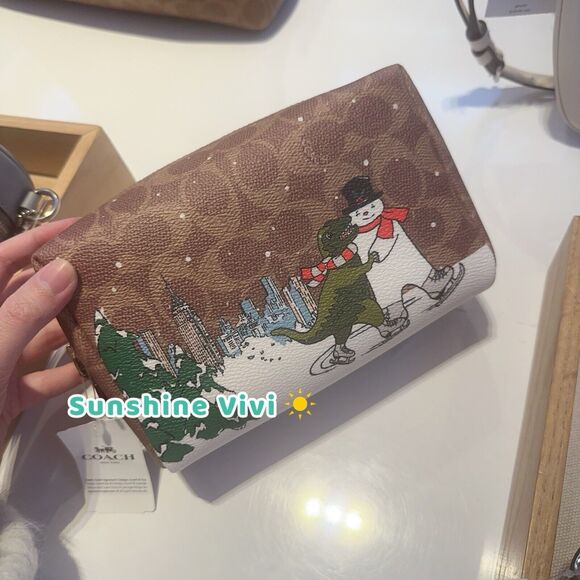 Coach Handbags - NWT Limited COACH Rexy and Snowman Cosmetic Pouch Case CY304